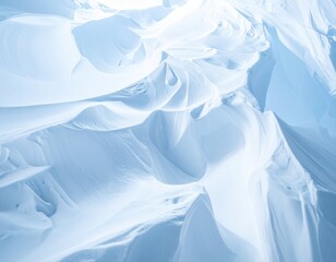 Abstract Close-Up of Soft Snowy Textures in Natural Light