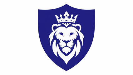 Royal Lion Emblem Crest Shield Symbol.