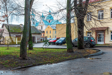 St. Francis Xavier Cathedral domes in Grodno, Belarus