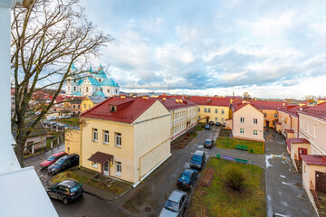 St. Francis Xavier Cathedral and historic courtyards in Grodno
