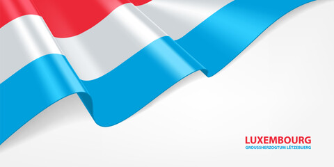 Luxembourg flag. Luxembourg national flag on a white background. National flag background design.