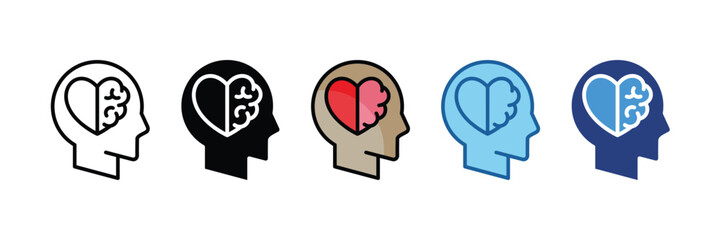 Mental Health  Icon Set Multiple Style Collection