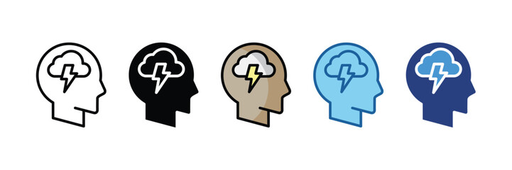 Stress  Icon Set Multiple Style Collection