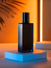 Elegant perfume bottle on display