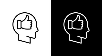 Positive Thinking  White Icon Set Design