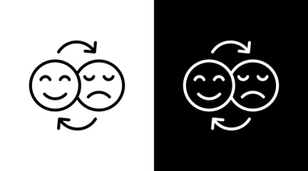 Bipolar  White Icon Set Design