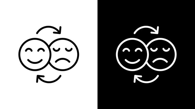 Bipolar  White Icon Set Design