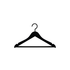Black clothing hanger hook silhouette
