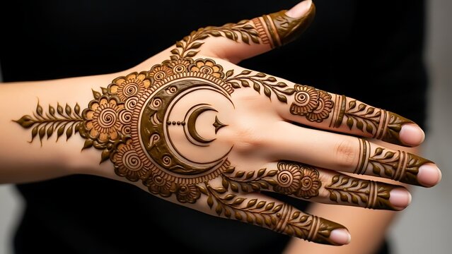 Beautiful ramadan mehndi design for hands henna art for eid celebrations