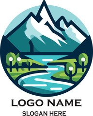  ushuaia logo icon vector white background .