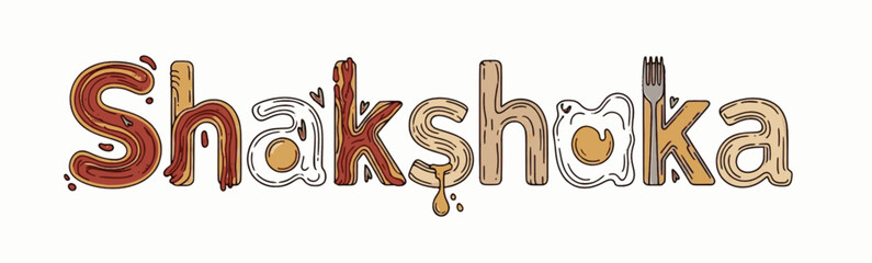 Brown Shakshuka logo incorporating egg and pan