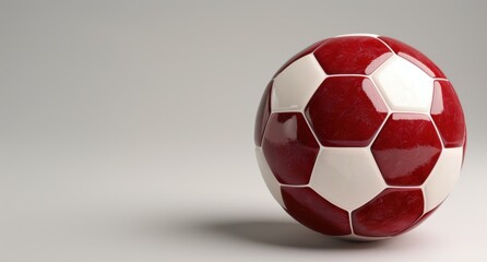 red soccer ball isolated