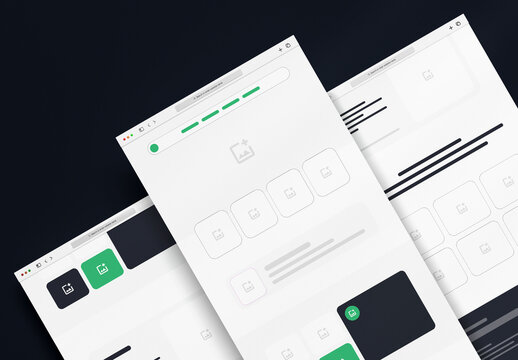 Modern Web Landing Page Wireframe Design for Responsive Website UI UX Layout