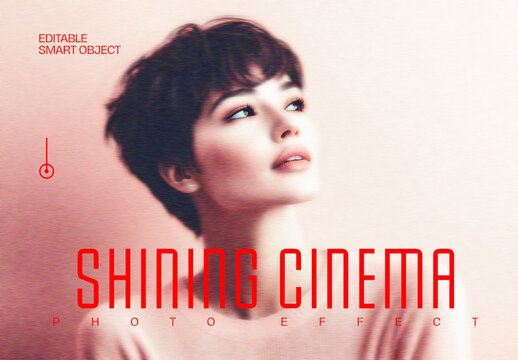 Shining Cinema Photo Effect Mockup