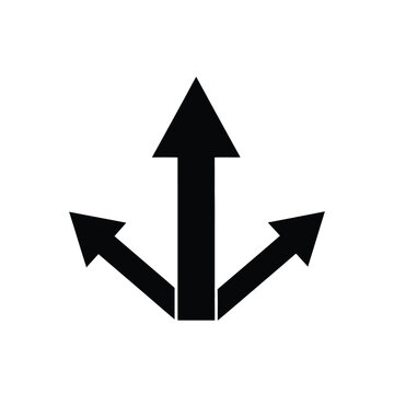 Black arrows pointing up and down and sideways white