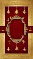 Royal Tamil Wedding Invitation Design Featuring Antique Gold Embossing and Traditional South Indian Motifs