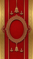 Royal Tamil Wedding Invitation Design Featuring Antique Gold Embossing and Traditional South Indian Motifs