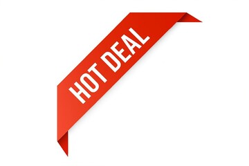 Hot deal banner on white background
