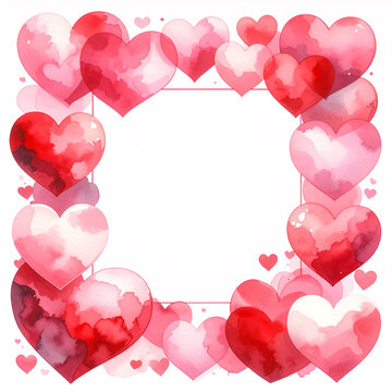 Namalowana ramka walentynkowa 