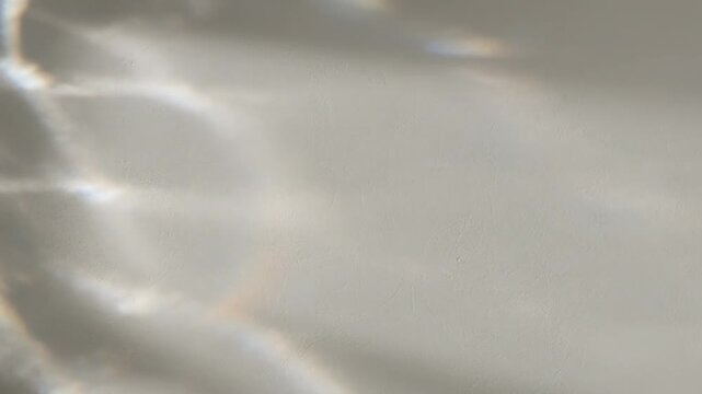Abstract Water Caustic Refraction and Light Reflection Patterns on a Neutral Wall