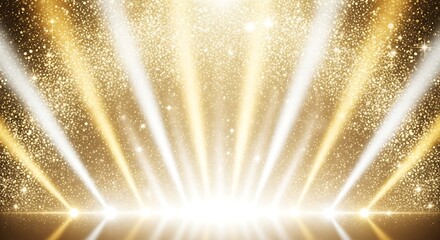 Golden Spotlight Radiance - A Celebration of Light and Sparkle.