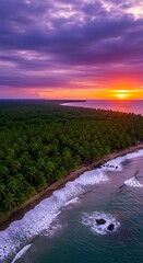 Tropical Paradise at Sunset - A Coastal Dream in Costa Rica.