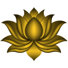 Luxury Gold Lotus Symbol Design