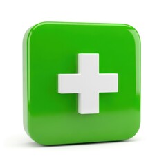 Fototapeta premium Green square with white cross