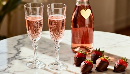 Couple's Valentine's Day Celebration - Ros&Atilde;&copy; and Chocolate