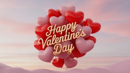 Happy Valentine's Day Balloon Display