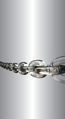 Glass Chain Scale Variation 3D Connection Size Concept Background