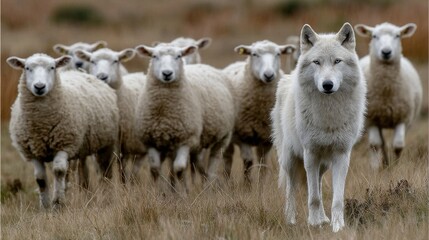 Fototapeta premium The wolf in sheep's clothing