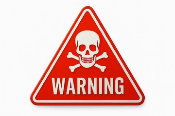 Warning sign with skull and crossbones indicating danger