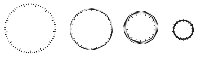 Meter Shows Moderate Level on White Background Cartoon Style Display Gauge. Timer or stopwatch element. Blank measuring circle scale with divisions. Vector illustration. © Afnan