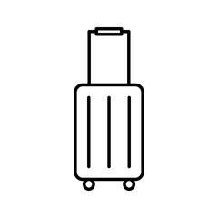 suitcase simple icon on white background