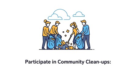 Fototapeta premium Community Clean-up - Volunteers Working Together for a Cleaner Environment.