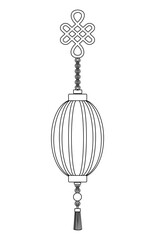 Chinese New Year lanterns. Chinese lantern decoration vector