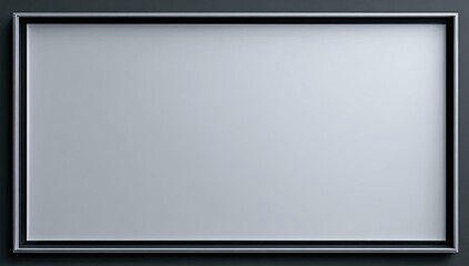Obraz premium Framed empty rectangle panel against dark wall, ready for content