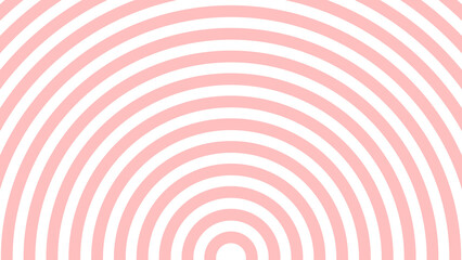 Abstract Red and White Concentric Half Circle Curved Background