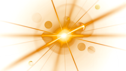 Golden sparkle line with star glints isolated on transparent background, luxury glitter streak border