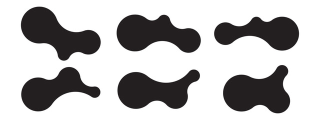 Set of abstract metaball shapes © dniprodd