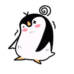 Obraz premium Cute Penguin Cartoon Character Illustration Set