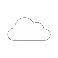 Fototapeta premium Simple cloud vector illustration for weather app