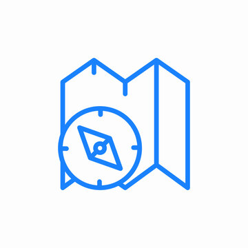 map campass icon sign vector