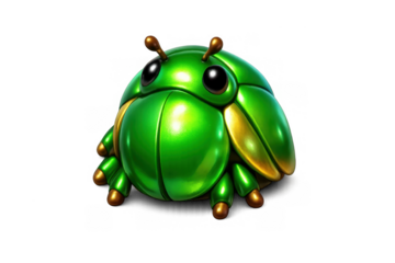 Festive christmas beetle icon design for seasonal greeting cards and decorations