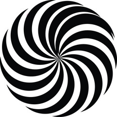 Black Spiral Lollipop Vector Illustration Design