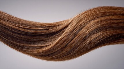 Fototapeta premium A long, curly brown hair with a lot of volume