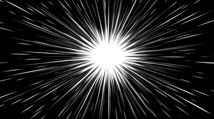 Obraz premium Dynamic burst of light emanating from a central point, radiating outwards in a captivating display of energy