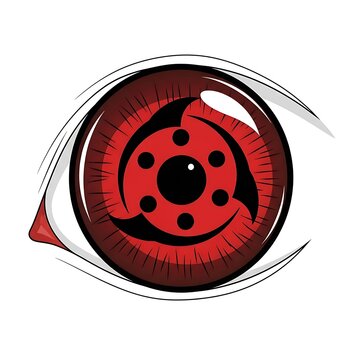 Intense Sharingan Eye - A Symbol of Power and Visual Prowess.