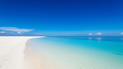 Obraz premium Serene tropical beach with white sand and turquoise water